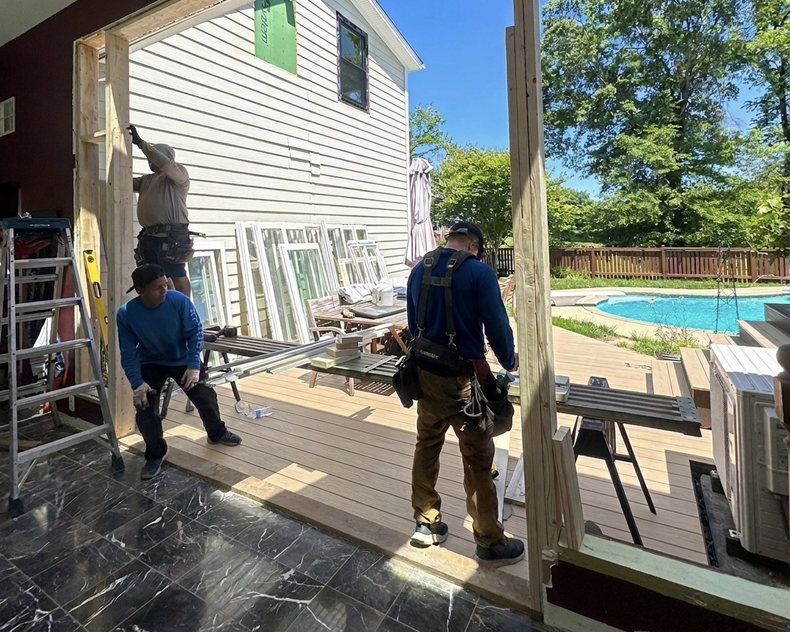 JV Exteriors crew at work